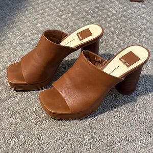 Dolce Vita Tan Block Heel Mules